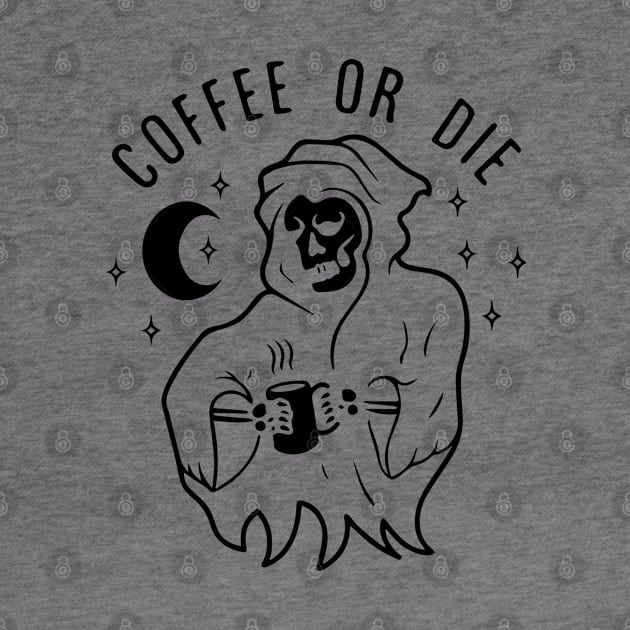 Coffee or Die shirt - Skull shirt - coffee shirt - funny shirt - boyfriend gift - yoga shirt - punk shirt - skeleton shirt - coffee or Death by NouniTee